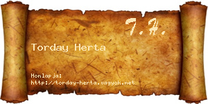 Torday Herta névjegykártya